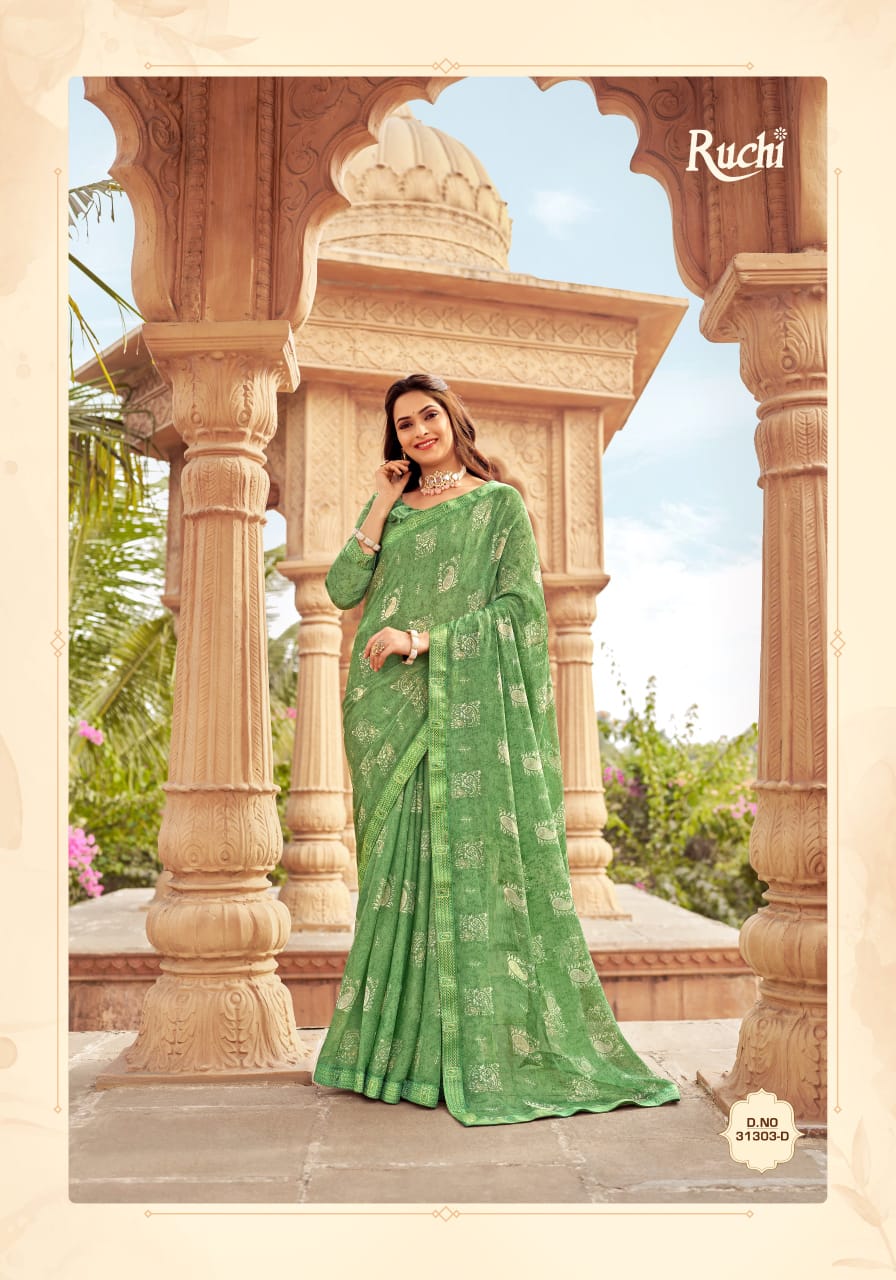 Simayaa Vol 23 By Ruchi Chiffon Printed Sarees Wholesale Clothing Suppliers In India